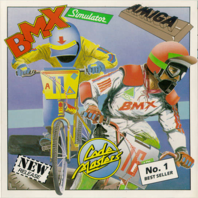 BMX Simulator box art for Amiga